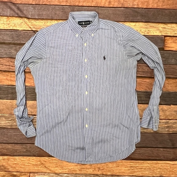 Polo Ralph Lauren Classic Fit Blue Button Down Dress Shirt Men's Size - Picture 1 of 6